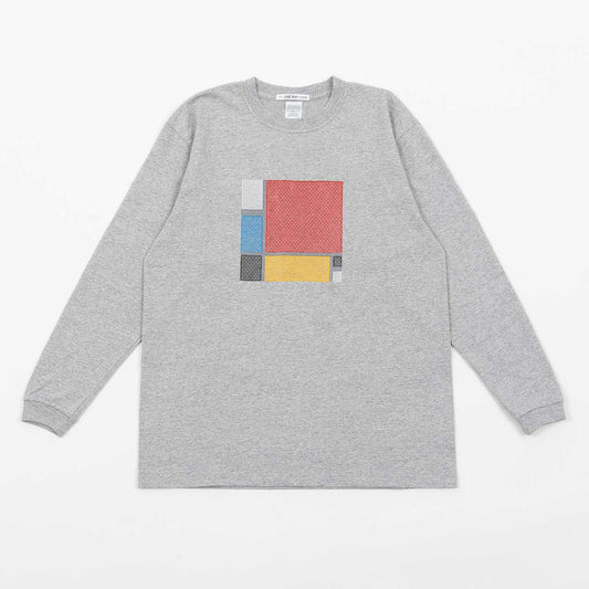 刺繍長袖Tシャツ（Mondrian）