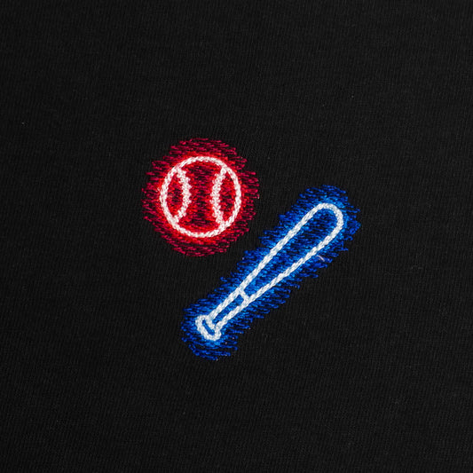 光って見える！スポーツ刺繍Tシャツ（野球）